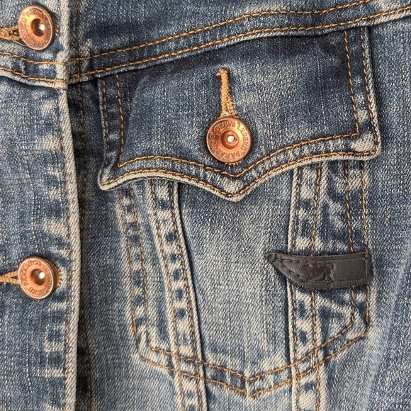 Parasuco Women's Cropped Blue Jeans Jackets ~ Size Small - Picture 5 of 10